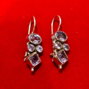 COLOURFUL CUTSTONE EARRINGS