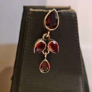 RED CONTEMPORARY DROP EARRINGS