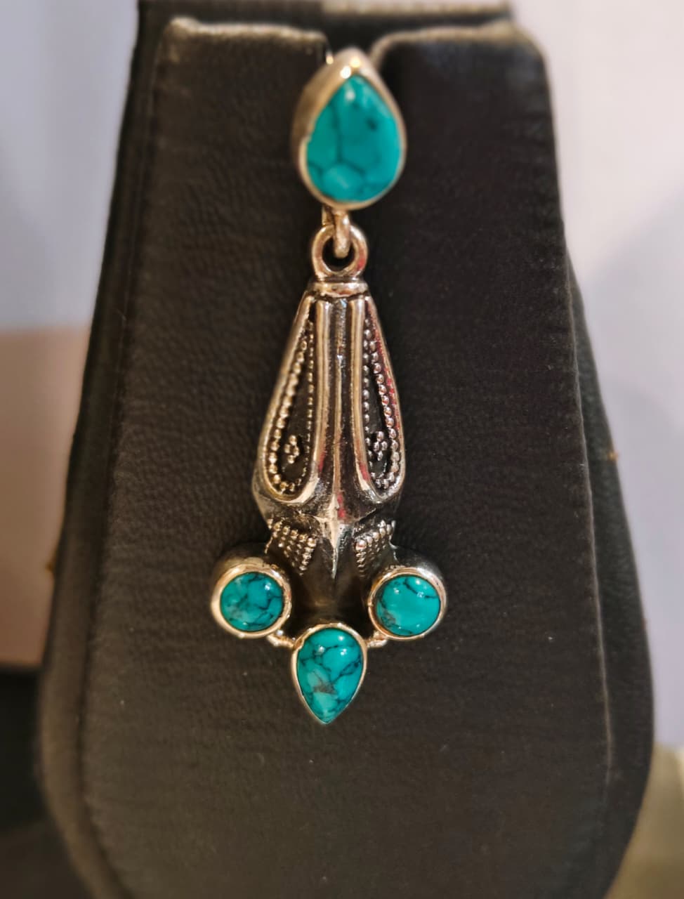 TURQUOISE SILVER EARRINGS - Image 4