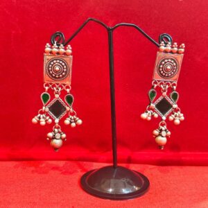 GREEN GLASS DANGLERS