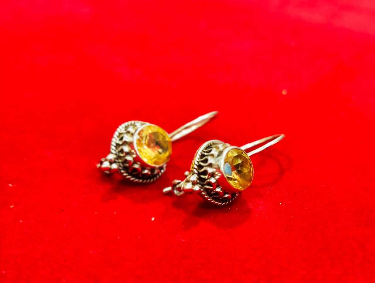 STUNNING CITRINE SILVER EARRINGS - Image 2