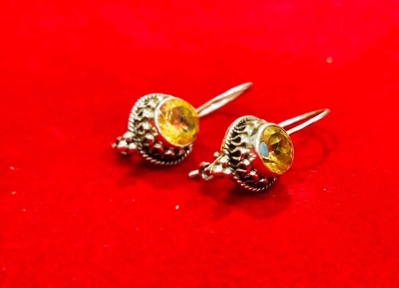 STUNNING CITRINE SILVER EARRINGS - Image 3