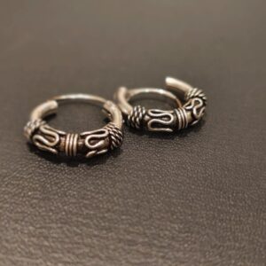 ANTIQUE SILVER HOOPS