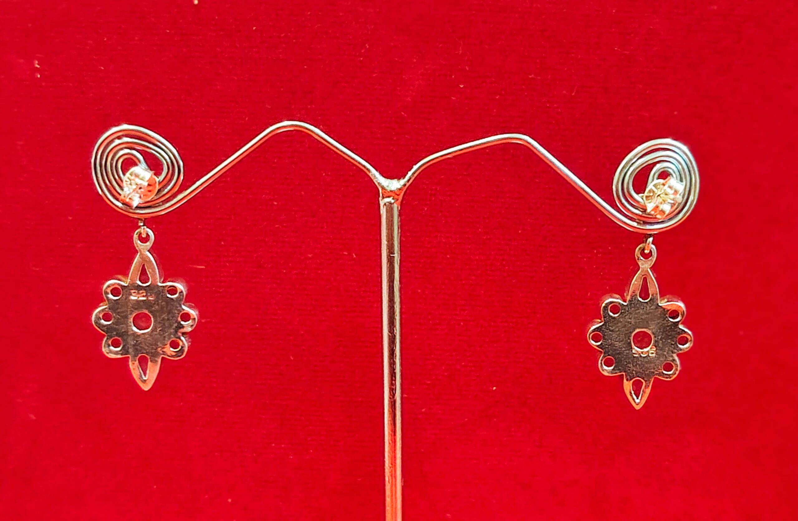 AMETHYST FLORAL DROP EARRINGS - Image 3