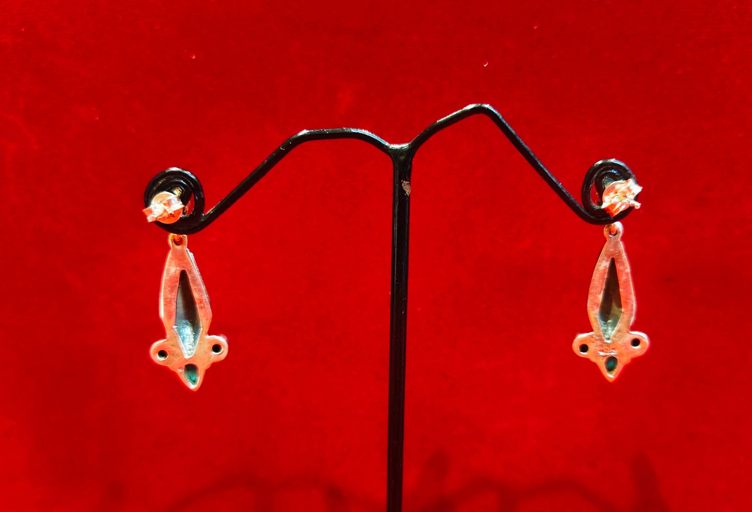 TURQUOISE SILVER EARRINGS - Image 3