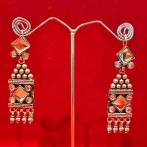 ELEGANT SILVER MIRROR EARRINGS