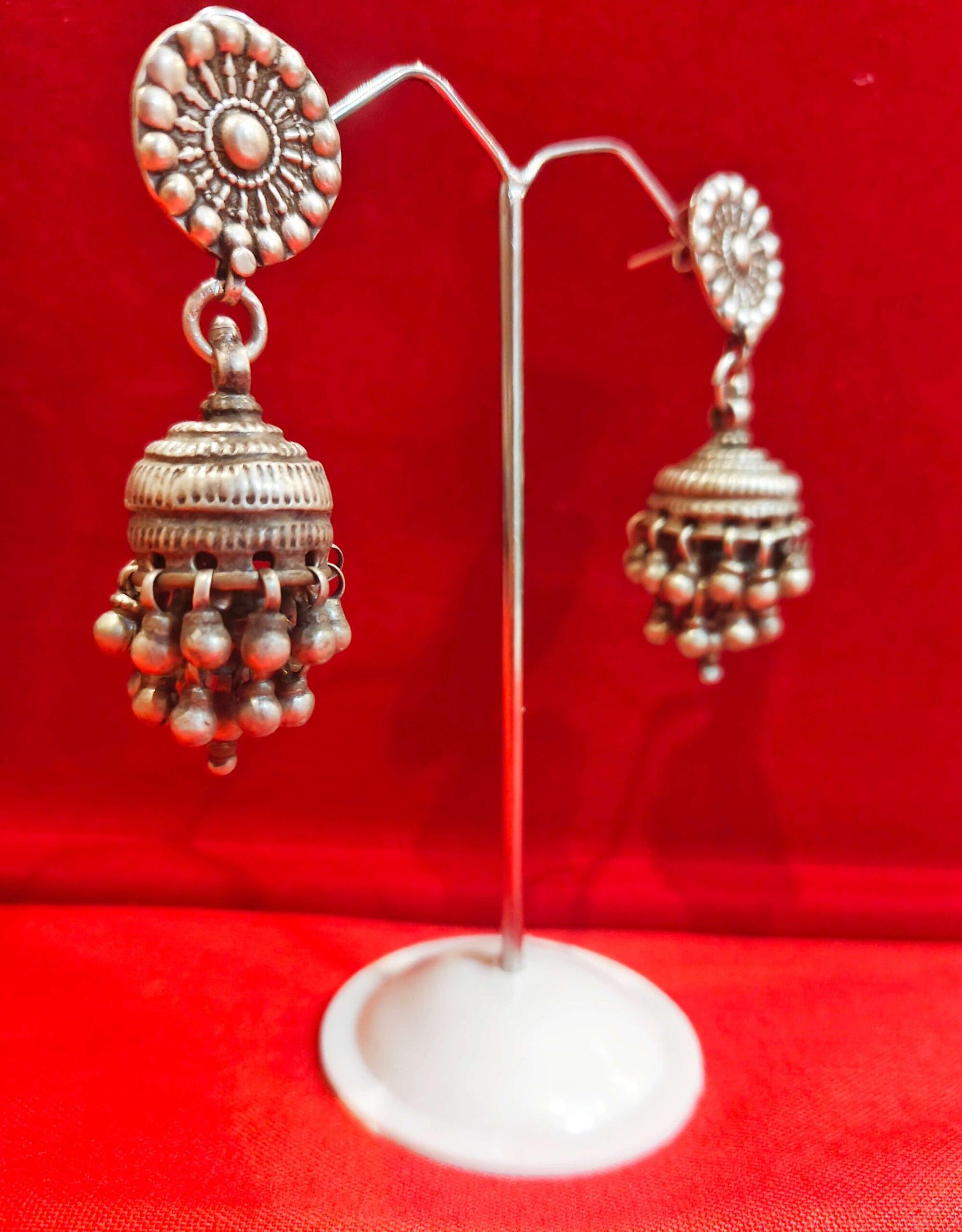 MOHINI LAYERED GHUNGROO JHUMKI (SMALL) - Image 2