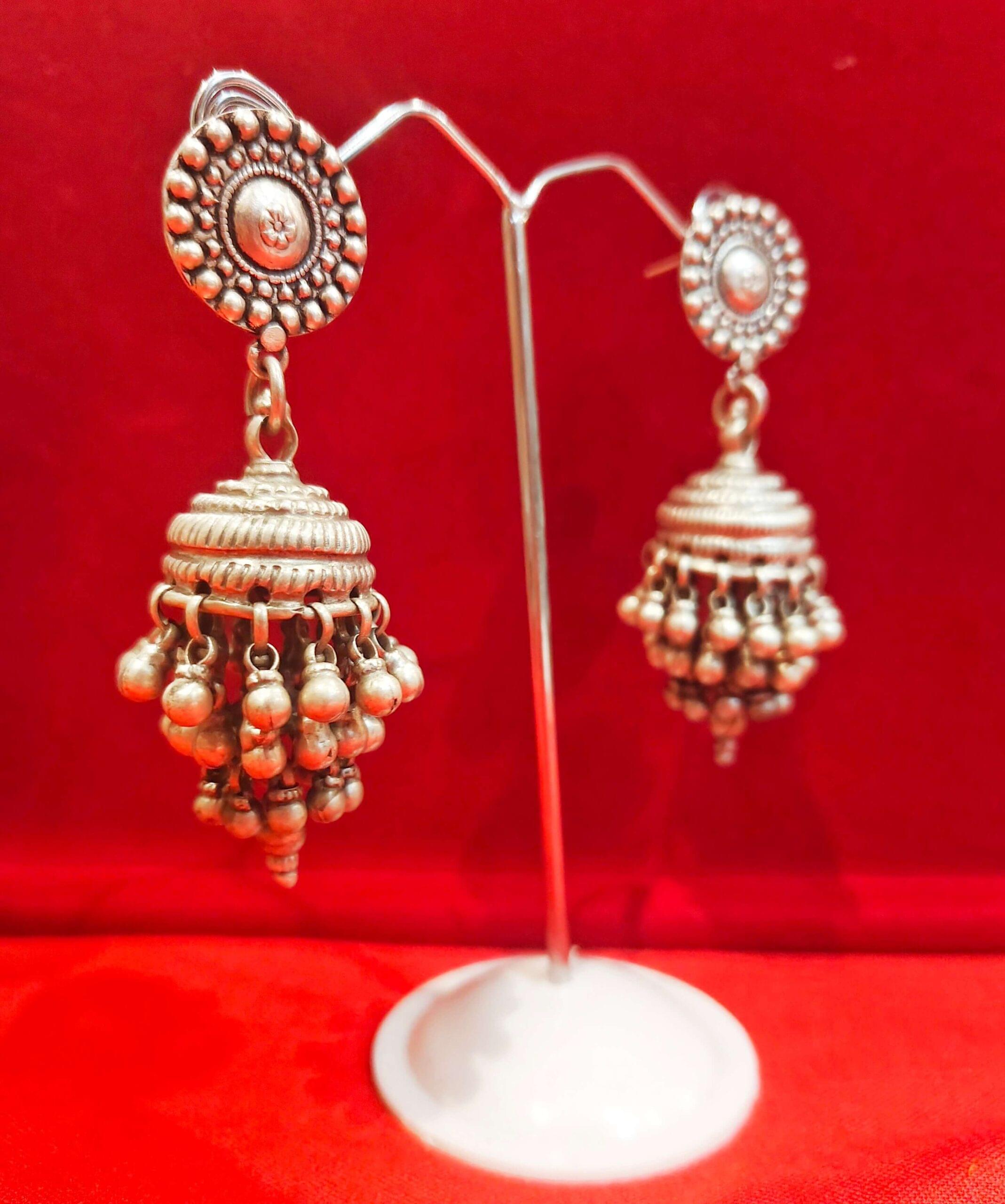 MOHINI LAYERED GHUNGROO JHUMKI (BIG) - Image 2
